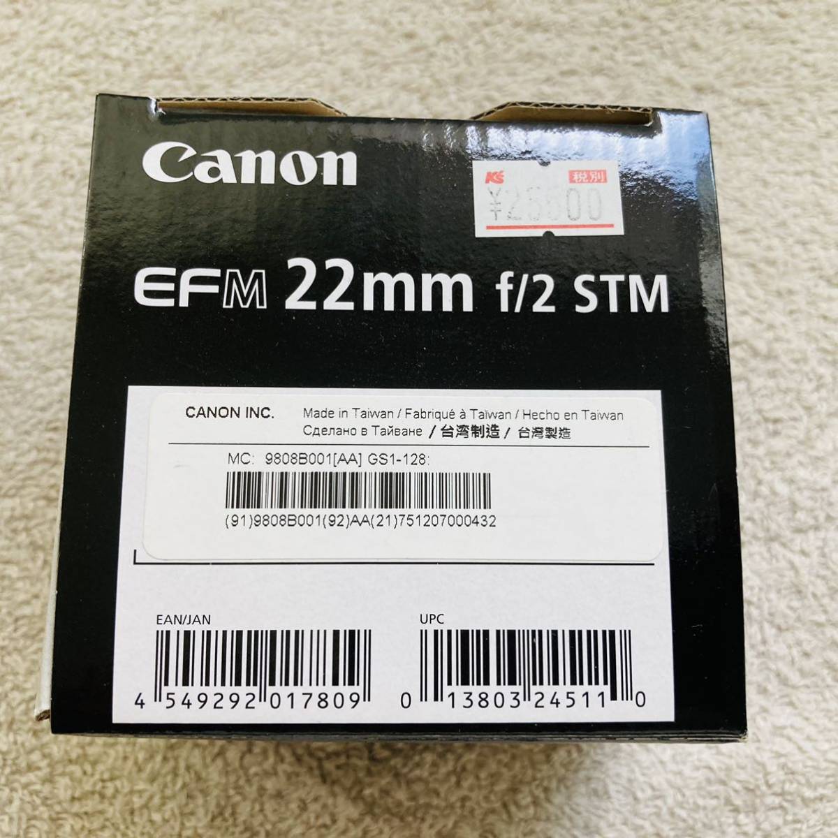 Canon EF-M22mm F2 IS STM 単焦点レンズ箱付 パンケーキレンズ