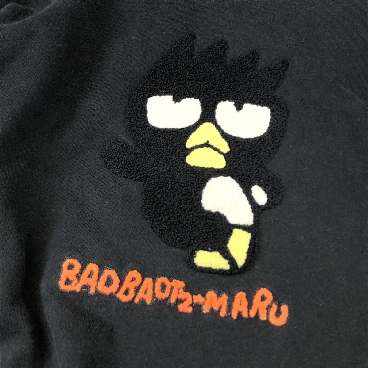 BAD BADTS-MARU バッドばつ丸　サンリオ　スウェットトレーナー ブラック　古着　レディースサイズM_画像3