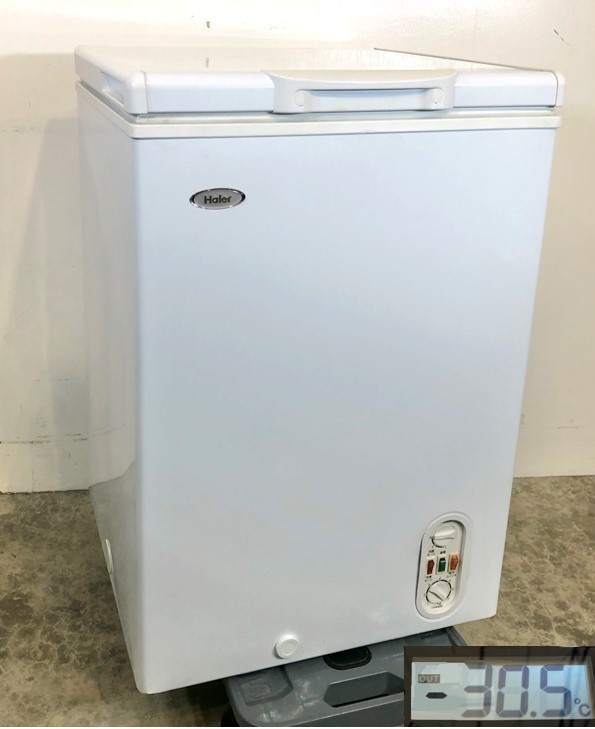 2012年式 Haier 業務用 上開き 冷凍庫 JF-WNC103A W570×D600×H860(㎜) 103L 34㎏ ハイアール ストッカー 中古品 店舗用 厨房機器