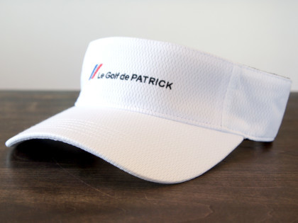 ★ FREEサイズ（男女兼用）★ ゴルフ Golf PATRICK パトリック 帽子 サンバイザー 白 ホワイト CAP アジャスター付 新品 即決 正規品