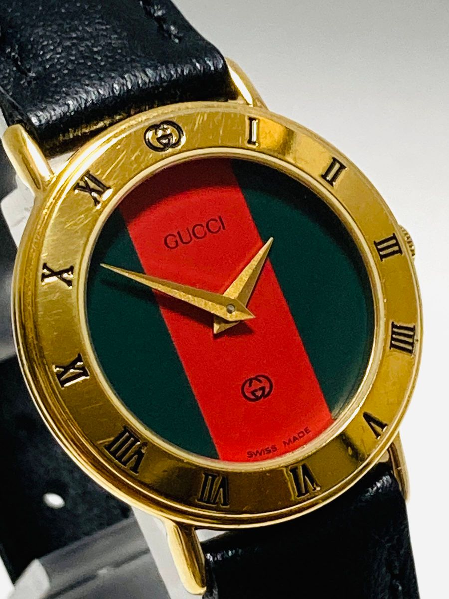 良品！　GUCCI グッチ　電池新品交換済み　レディース腕時計　シェリーライン