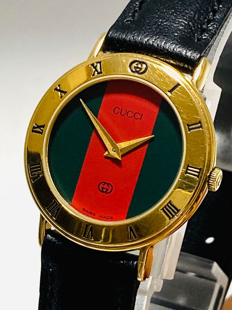 良品！　GUCCI グッチ　電池新品交換済み　レディース腕時計　シェリーライン