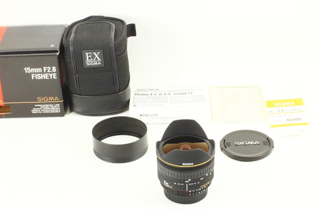 美品◆SIGMA シグマ AF 15mm F2.8 EX Fisheye Nikon ニコン◆フィッシュアイ,魚眼レンズ/a-5637