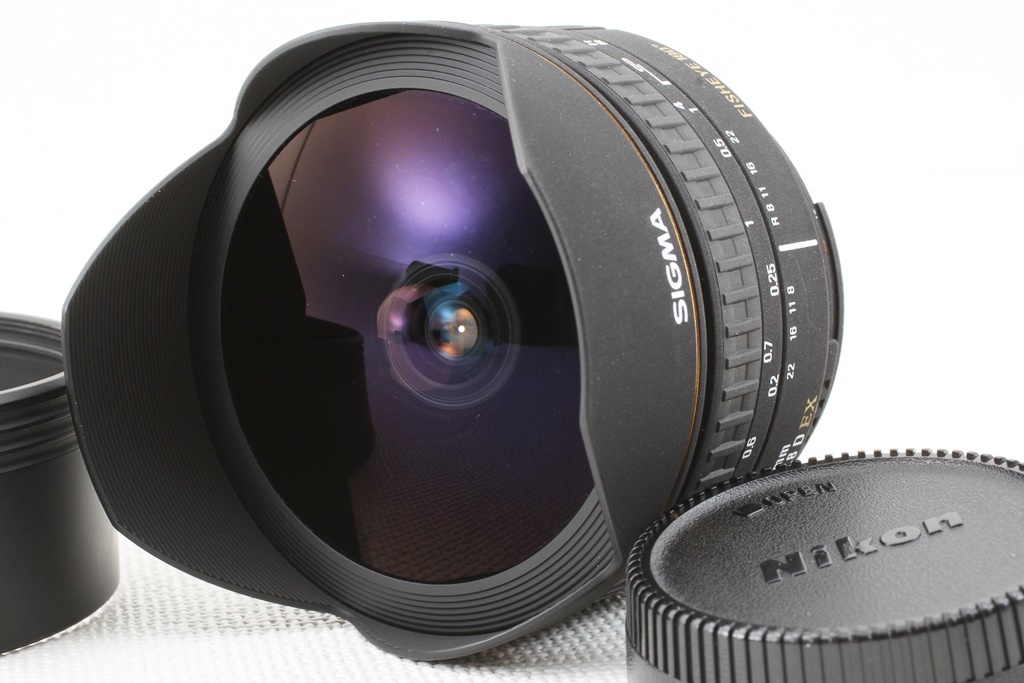 極上品◆SIGMA シグマ AF 15mm F2.8 EX Fisheye Nikon ニコン◆フィッシュアイ 魚眼レンズ/ケース,A438