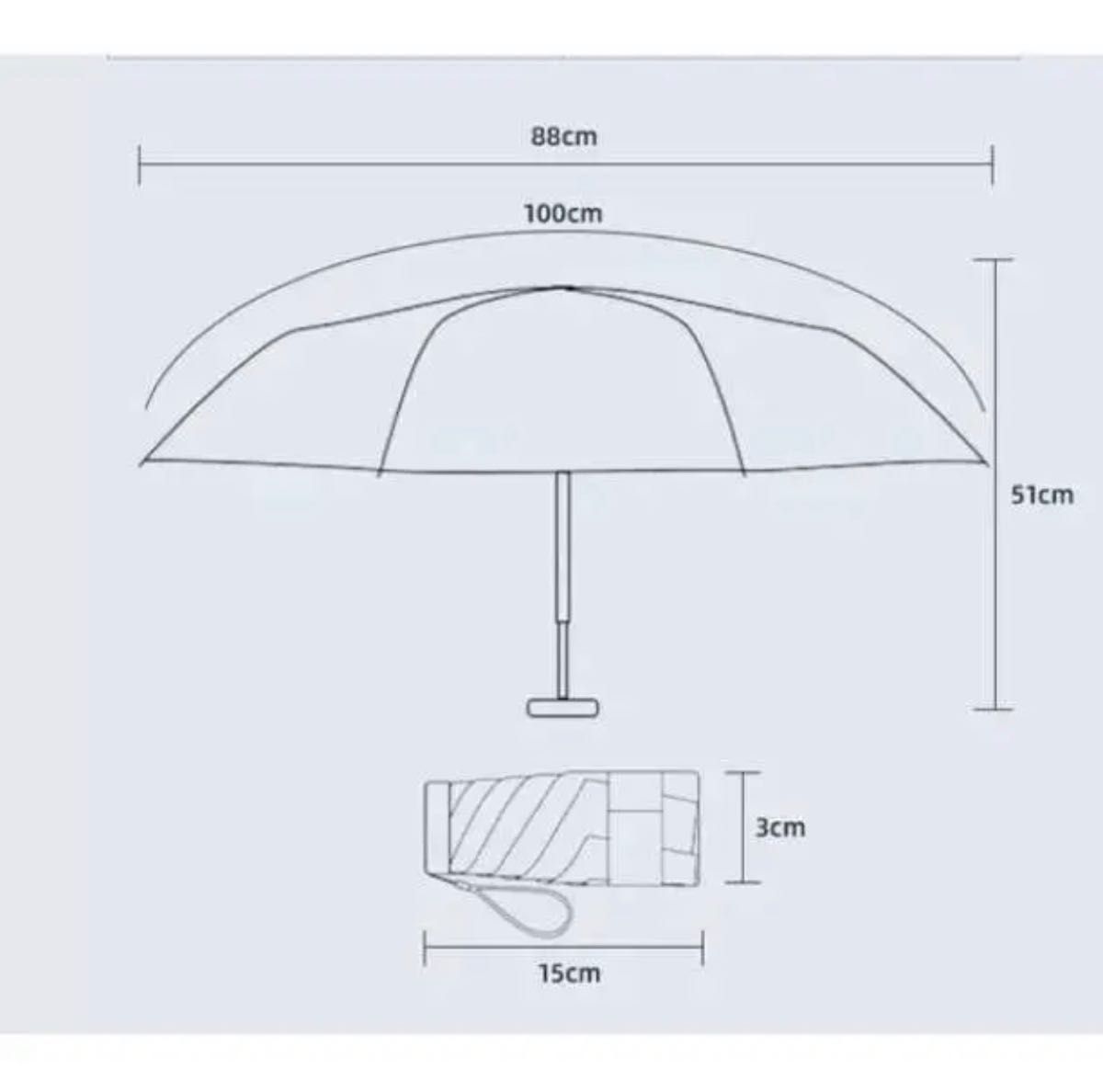 折りたたみ傘 日傘 UVカット99％ 100遮光 収納ポーチ付  傘　夏　アウトドア　紫外線　熱中症　晴雨兼用　軽量　コンパクト　
