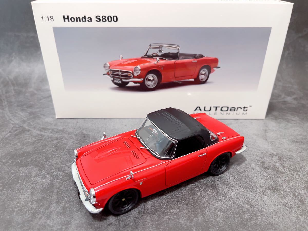 ★ 新品　オートアート 73276 1/18 AUTOart ホンダ S800 (レッド) HONDA 赤　RED MILLENNIUM