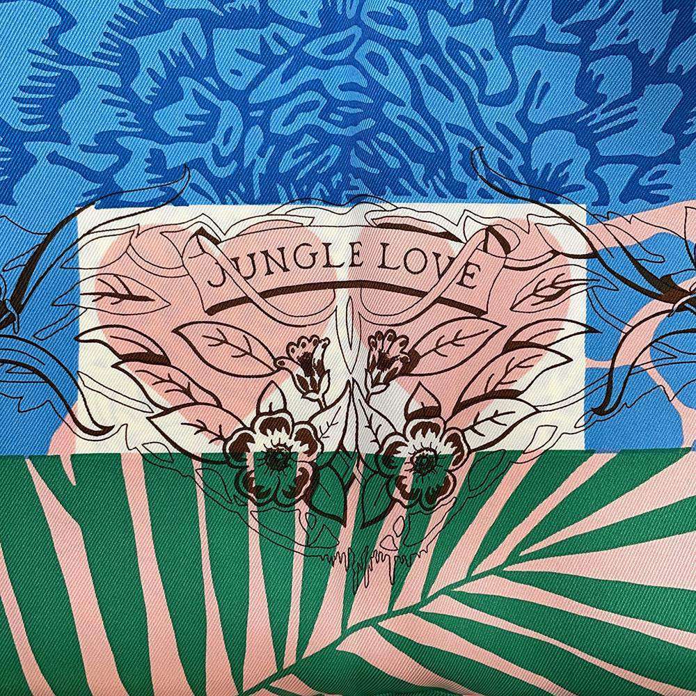 エルメス スカーフ カレ70 ジャングル・ラブ・オ・タンポン Jungle Love au Tampon HERMES シルク 2023春夏_画像2