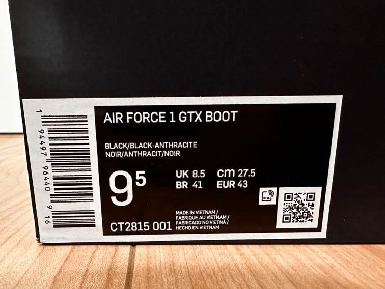 Nike Air Force 1 High Gore-Tex Boot Anthracite 27.5cm CT2815-001 新品未使用_画像4