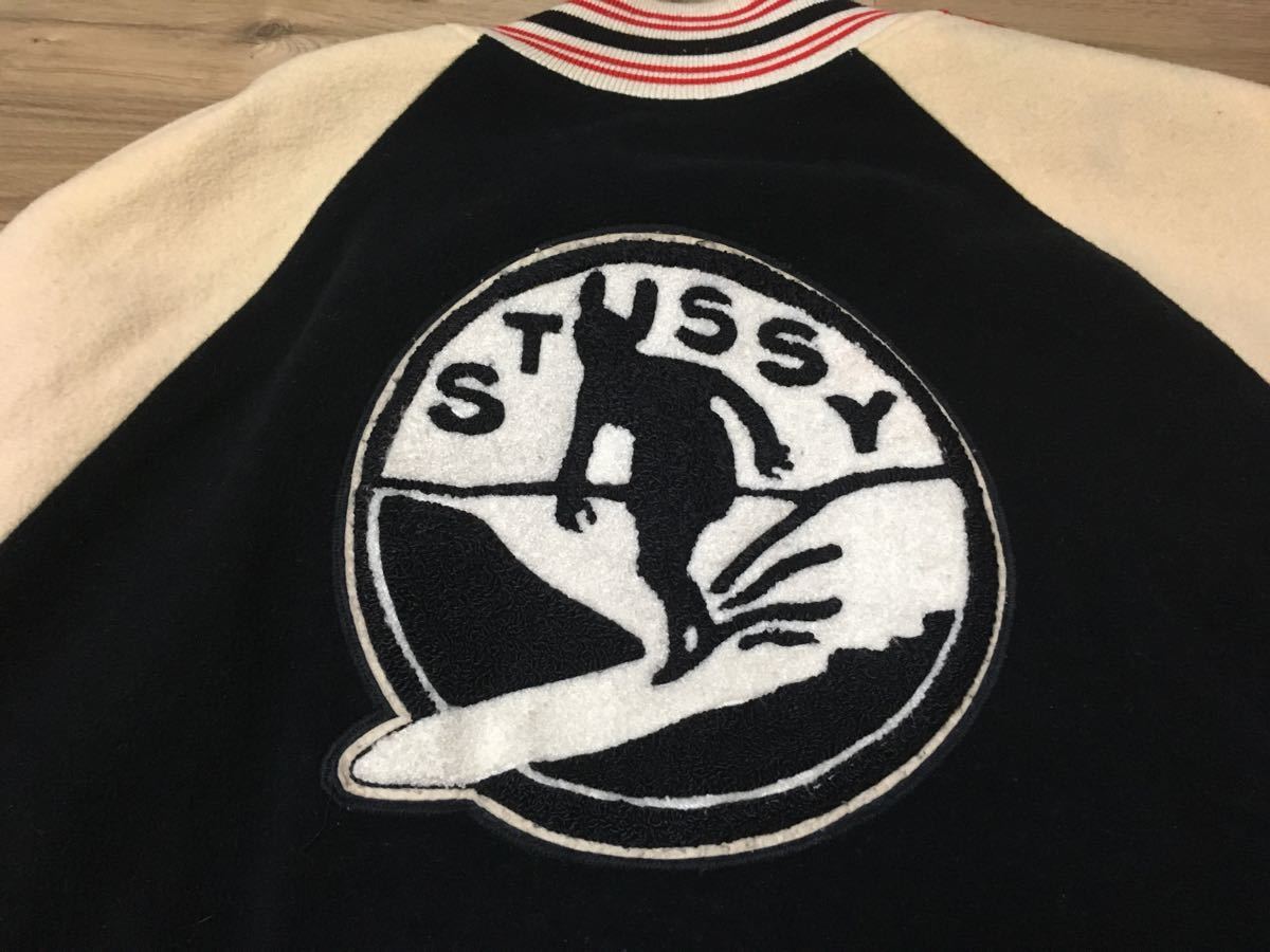 80s 90s BURLY GEAR STUSSY OLD Stussy Surf stadium jumper Vintage