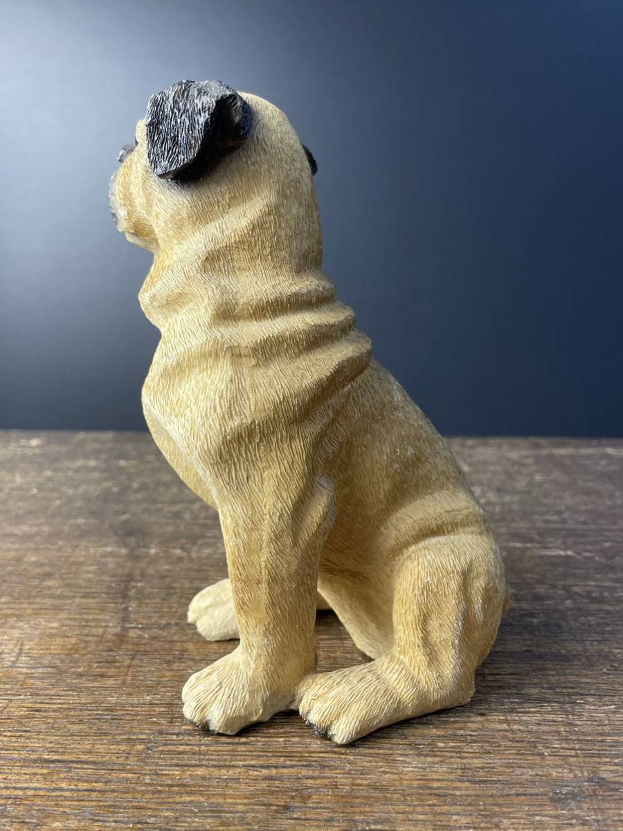 樹脂製 パグ 犬 置物 ミニチュア 犬 フレンチブル オブジェ ブルドッグ 人形 ヴィンテージ インテリア 玄関 庭 ガーデン 飾り 1_画像5