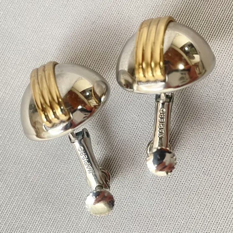NAPIER silver gold earring 土星風半球体イヤリング　vintage ヴィンテージ