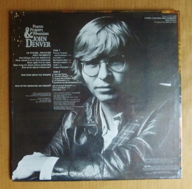 JOHN DENVER「POEMS, PRAYERS & PROMISES」米RCA [LSP規格薄茶] シュリンク美品_画像2