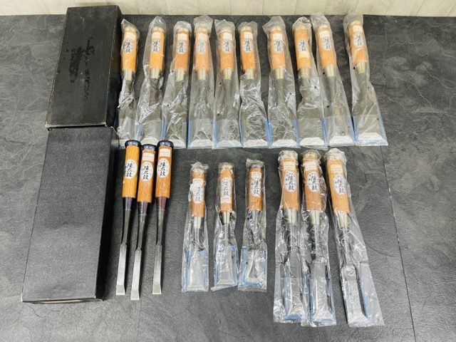 未使用保管品陣太鼓鑿19点セット大工工具ハンドツールノミのみ口切