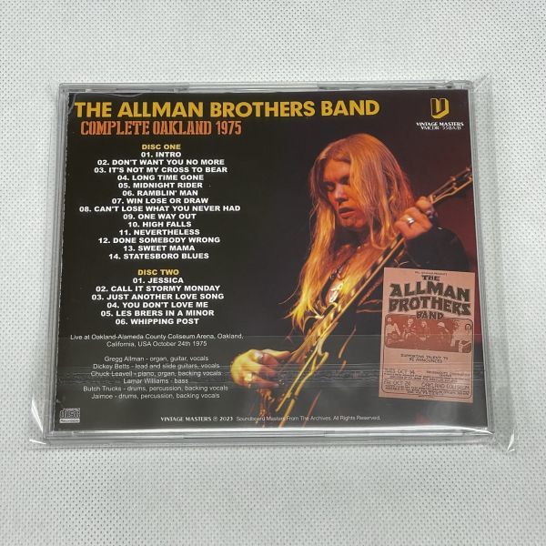 新品！VMCDR-558: THE ALLMAN BROTHERS BAND - COMPLETE OAK [オールマン・ブラザース・バンド]_画像2