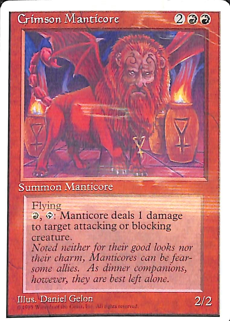 MTG ４版　●アルターネイト版　真紅のマンティコア/Crimson Manticore_画像1