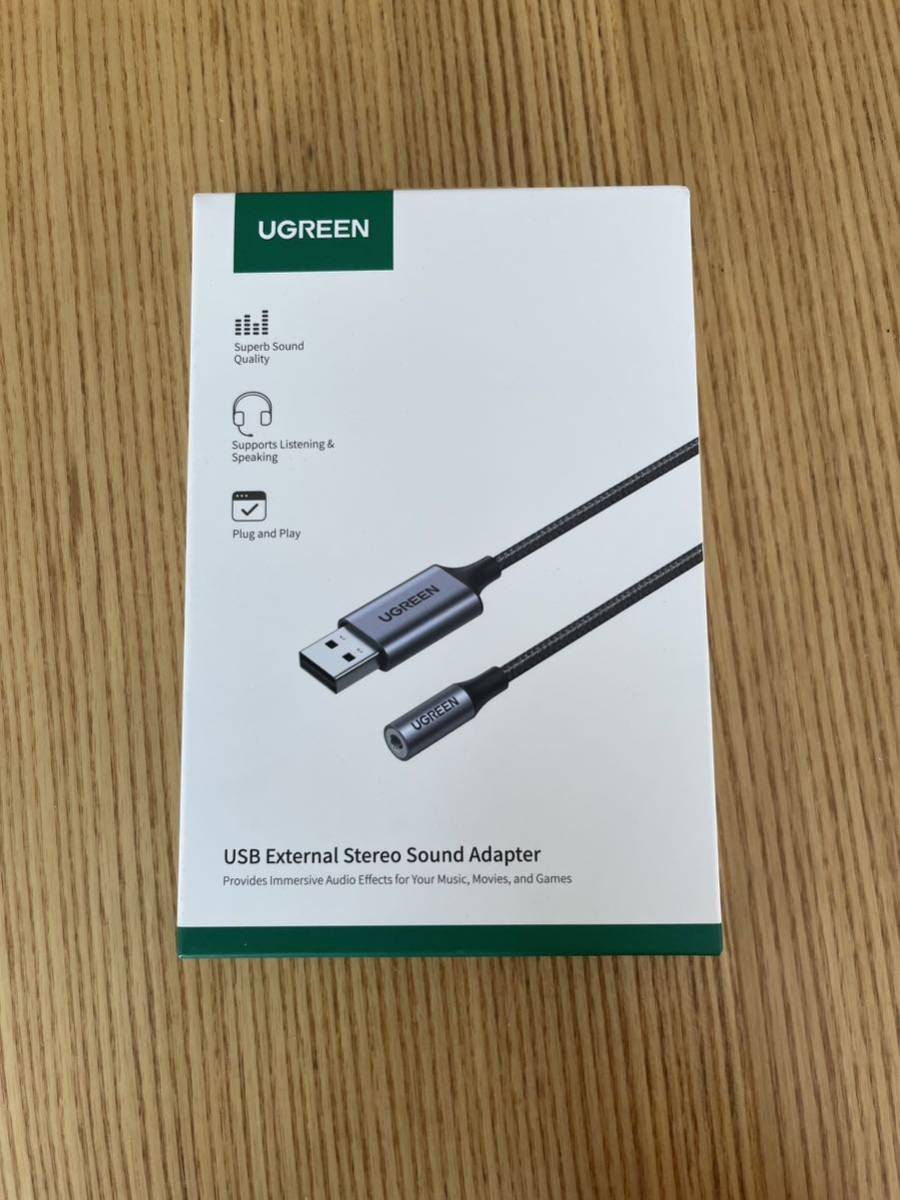 【美品】　UGREEN USB オーディオ 変換アダプタ USB2.0 to 3.5mm 変換ケーブル 外付け サウンドカード 4極 TRRS 変換 No.1531_画像8