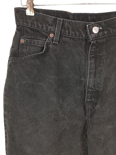 レディース 古着 90s USA製 Levi's 15921 ブラック デニム パンツ ジーンズ テーパード W28 L30 古着_画像2