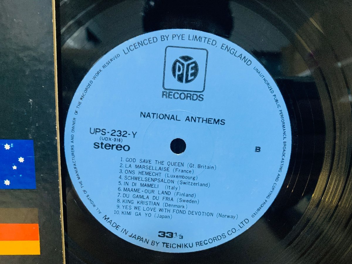 即決LP National Anthems / 世界の国歌名曲集 / レコード UPS-232-Y L19の画像2