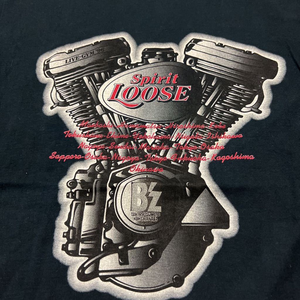 90s B'z LIVE-GYM '96 Spirit LOOSE TAK MATSUMOTO KOHSHI INABA ライブ バンド ビンテージ 半袖Tシャツ 稲葉浩志 松本孝弘_画像2