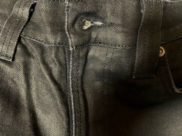 *[USED goods ]NudieJeans Nudie Jeans THIN FINNsin fins BACK 2 BLACK coating stretch black Denim pants W29 L32