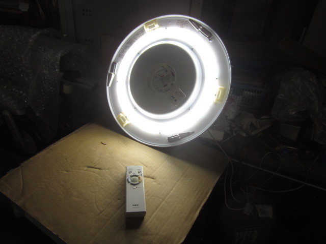 天井照明３個セット/LED+蛍光灯/100V/2012・16・17年/NEC・東芝・山善/中古即決品/★　商品番号230926-H3A_NEC「HLDCB0894SGE」/2017年製