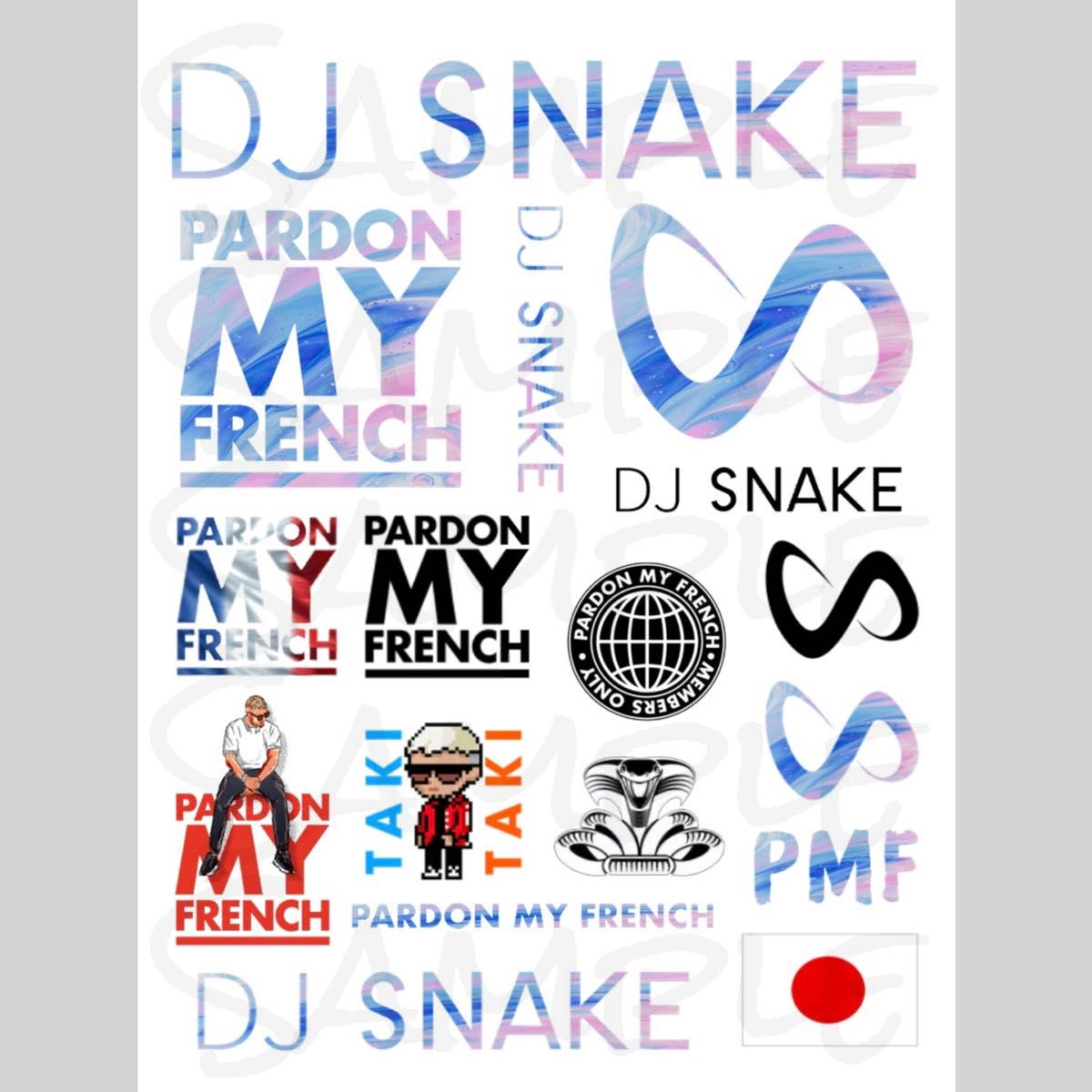 DJ Snake タトゥーシール（カラーVer.）