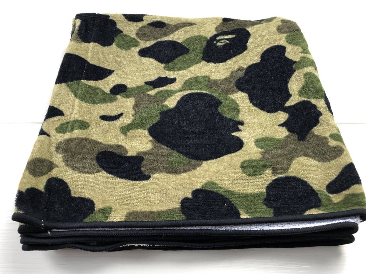 ★ 新品 未使用 A BATHING APE ベイシングエイプ バスタオル 1stカモ グリーンカモ BAPE タオル エイプ ★_画像8