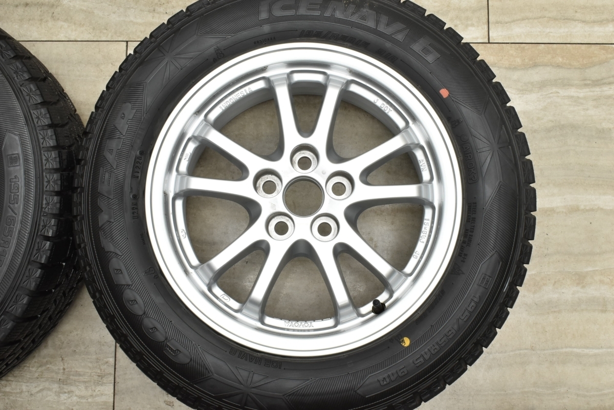 【バリ溝】トヨタ 50 プリウス 純正 15in 6.5J +40 アイスナビ6 195/65R15 プリウス ウィッシュ カローラツーリング カローラスポーツ等_画像4