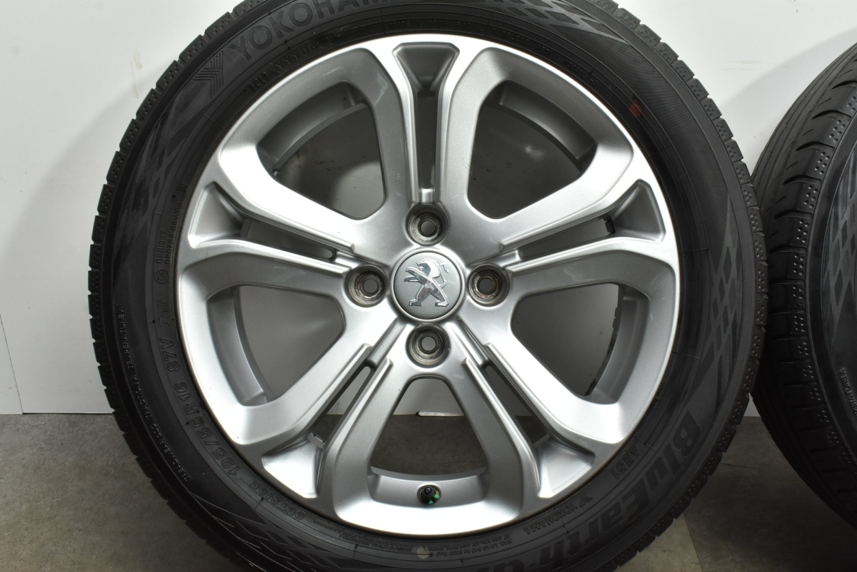 【正規品】プジョー 208 純正 16in 6J +23 PCD108 2021年製 ヨコハマ ブルーアース AE51 195/55R16 207CC 207SW シトロエン C3 流用も_画像5