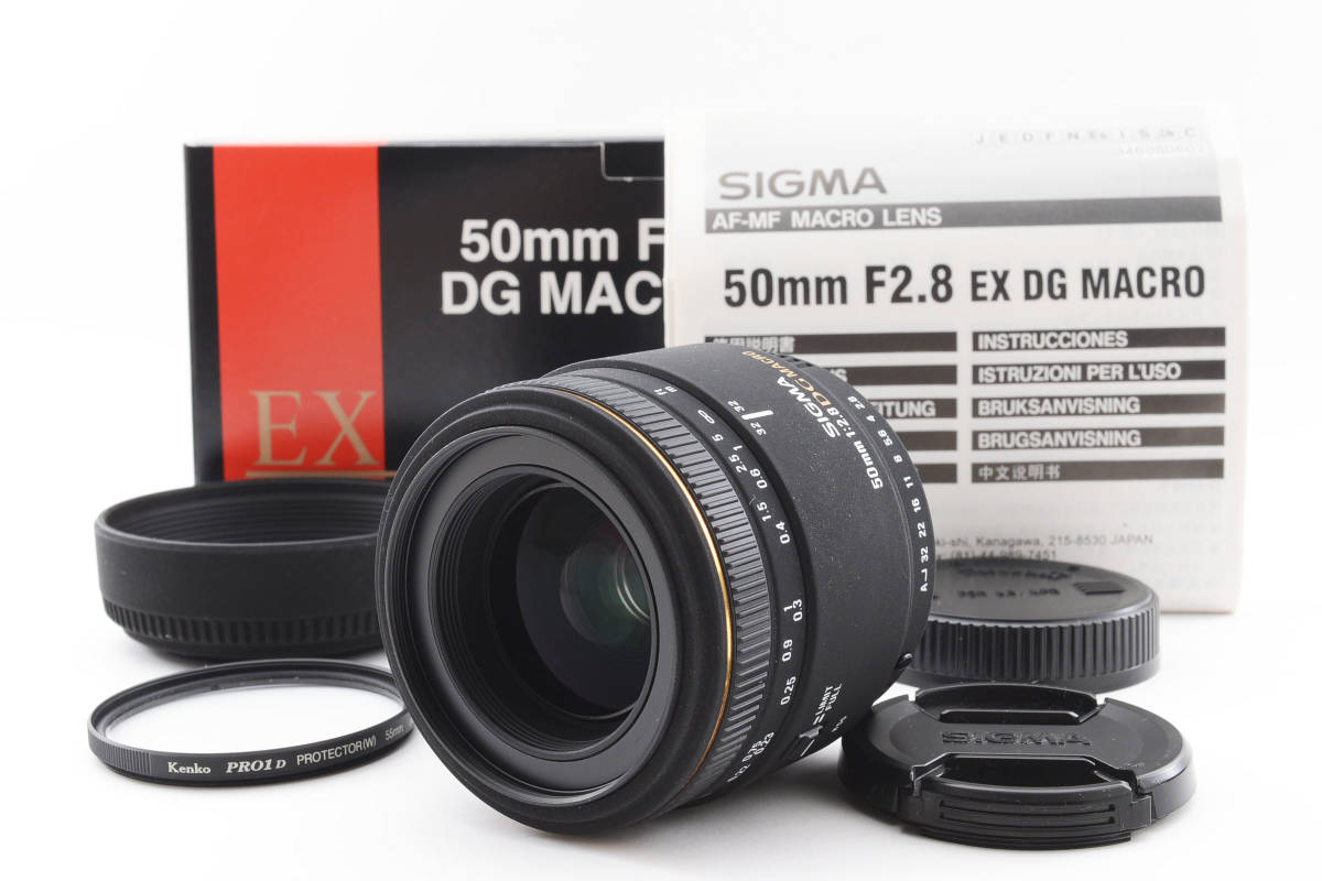 超歓迎された】 EX F2.8 50mm 単焦点マクロ SIGMA 元箱付き！シグマ DG