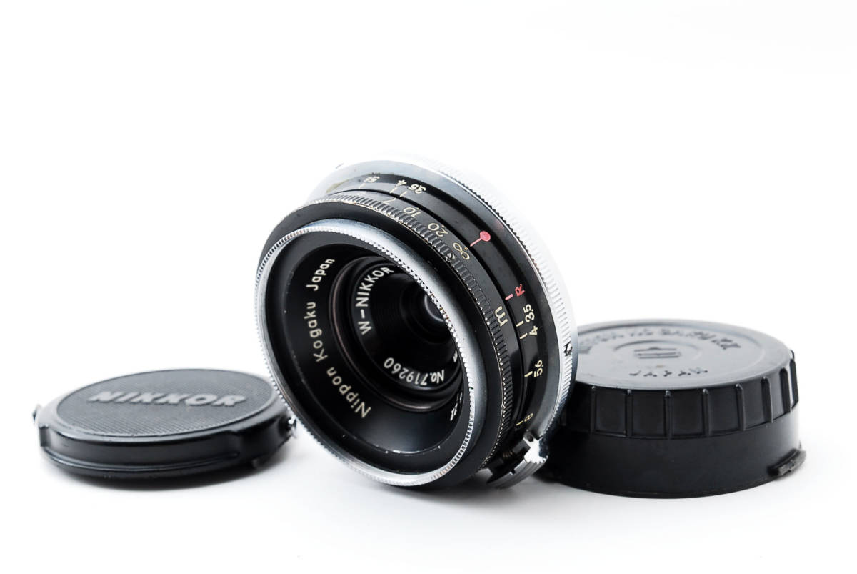 【10月値下げ商品】Nikon ニコン W-NIKKOR 2.8cm F3.5 ブラック S用 レンジファインダー 広角レンズ フィルムケース付き 最終型