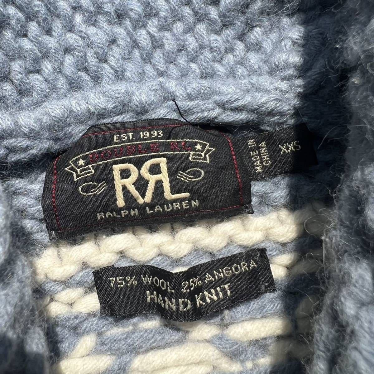 名作 RRL クジラ柄カウチン 梨花着用 激レア RRL LIMITEDダブルアール
