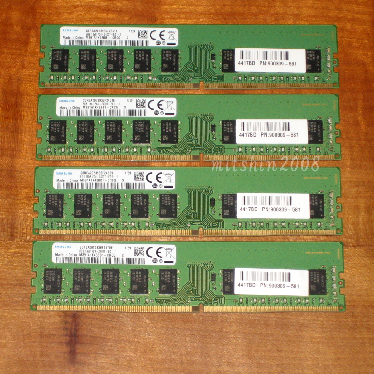 おすすめネット DDR4-2400 Unbuffered ECC 合計32GB(8GB×4枚) Samsung