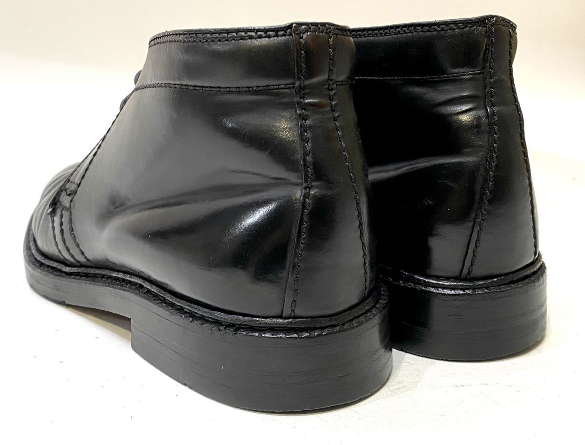 ALDEN #1359 コードバンレザー チャッカブーツ オールデンcordovan chukka boots メンズ 7D 25cmブラック 黒 レザーシューズ 革靴 _画像7