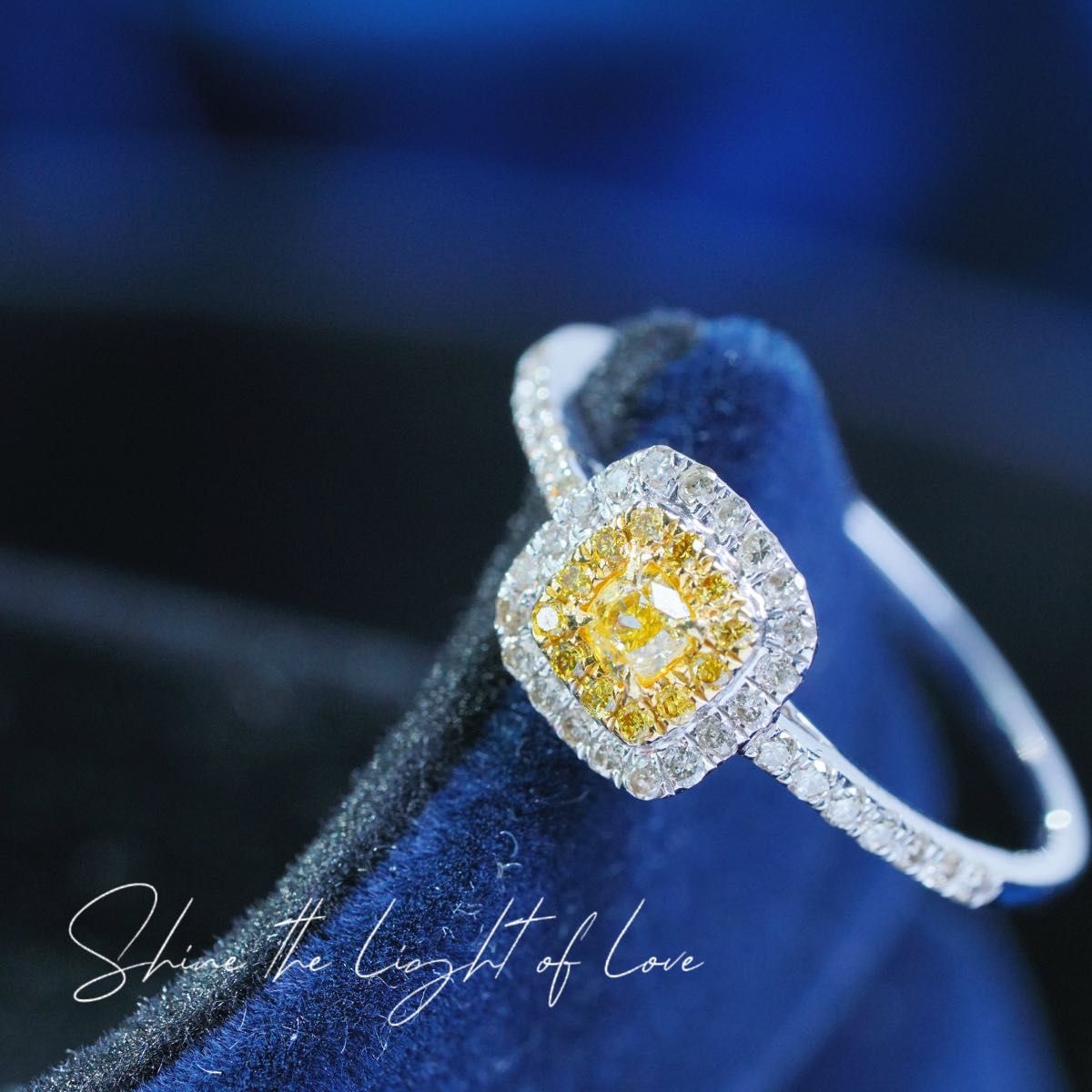0.55ct 18金 天然ダイヤモンド 天然イェローダイヤモンド リング 指輪 レディースリング 豪華 金運 財運 幸福