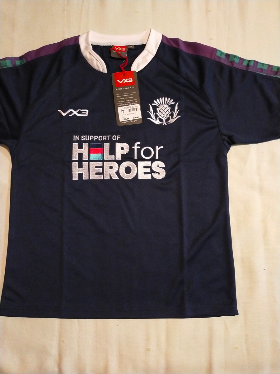 スコットランド (綿)ラグビージャージ (S) SCOTLAND CHARITY COTTON RUGBY JERSEY RTW171_画像2