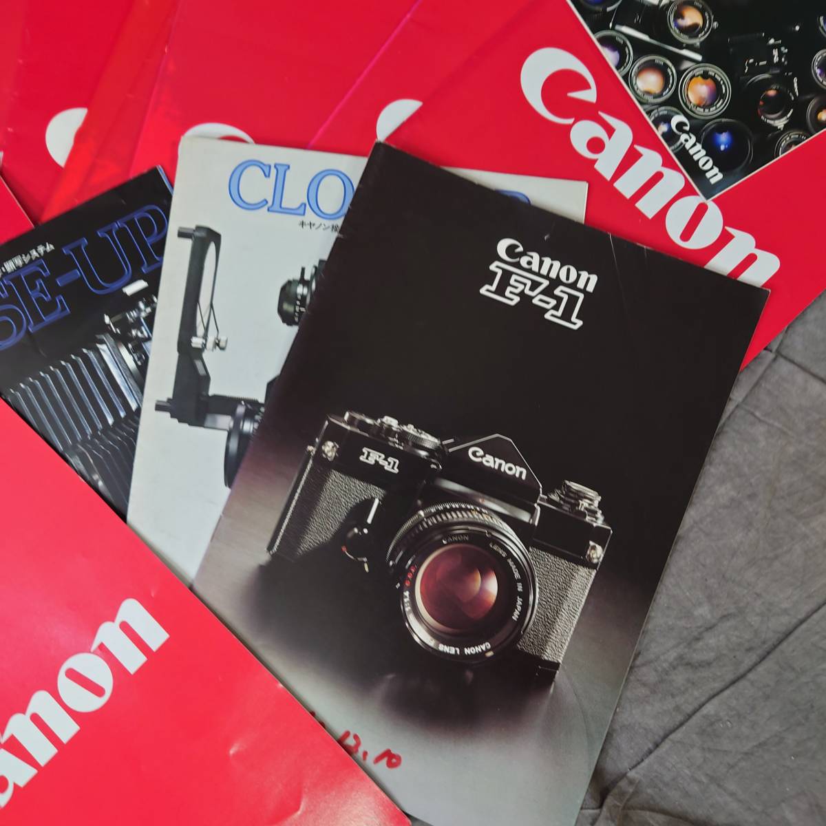  that time thing CANON catalog summarize film camera New F-1 FD lens Canon present condition goods 