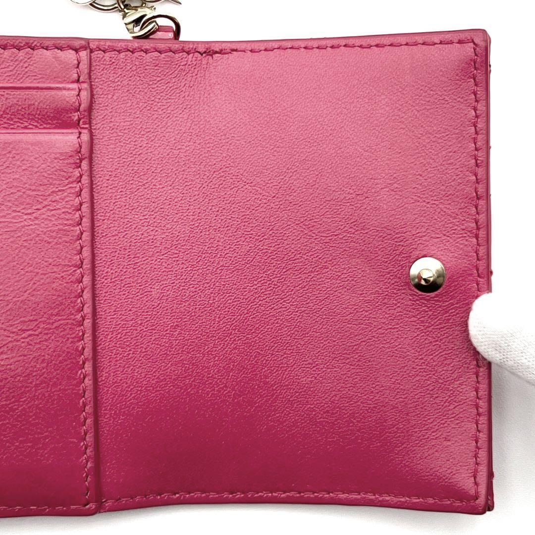 【貴重色】クリスチャンディオール Christian Dior　財布　折り財布　ロータス　ウォレット　エナメル レディース