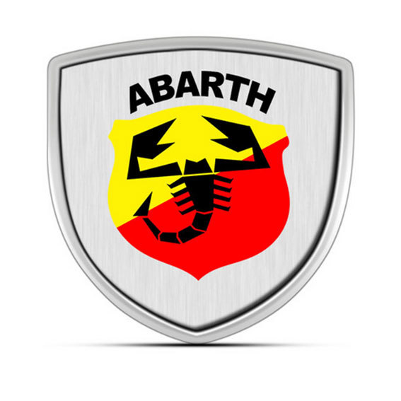 ABARTH アバルト　３D金属ステッカー　シルバー　１枚_画像4