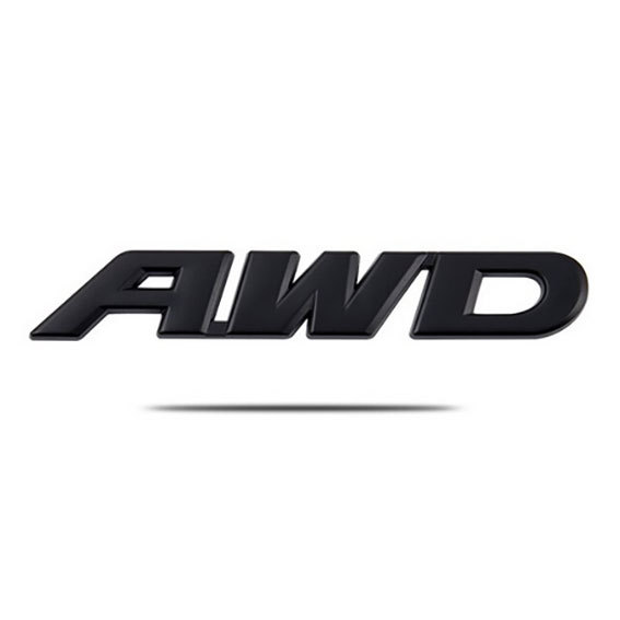 AWD　　３D金属ステッカー　 BLACK（黒）　大きめサイズ　１枚_画像3