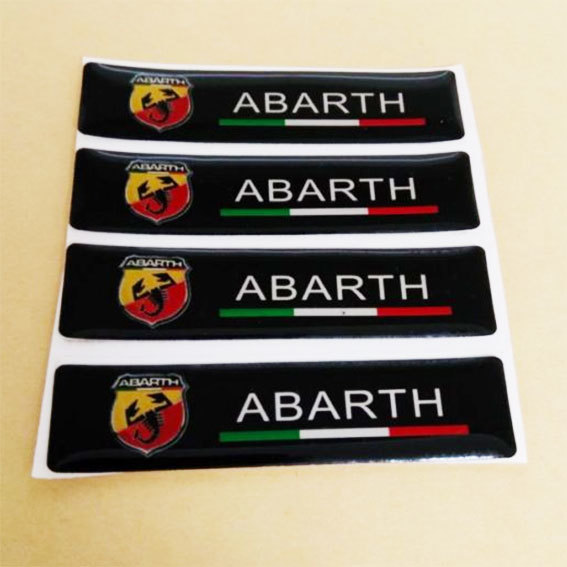 ABARTH　(アバルト） エポキシ３Dステッカー　４個セット　　Bタイプ_画像1