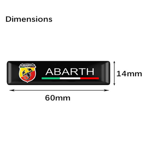 ABARTH　(アバルト） エポキシ３Dステッカー　４個セット　　Bタイプ_画像5
