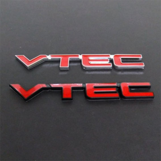 VTEC 3D エンブレム　ブラック（黒）　タイプC 　1枚_こちらはタイプAとタイプBです