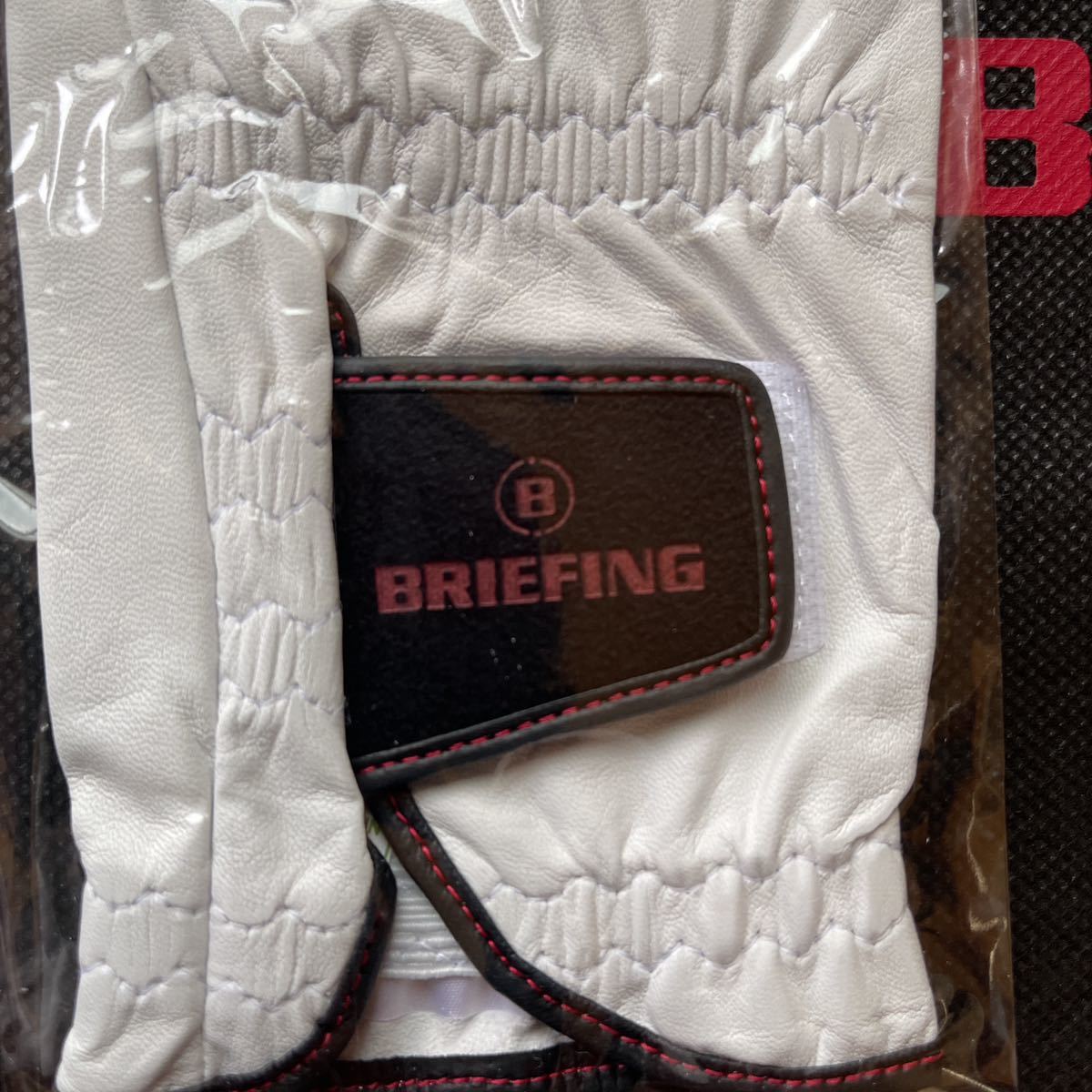  free shipping BRIEFING Briefing PREMIUM LEATHERechio Piaa sheep leather glove ( left hand for 25cm) durability soft robust punching speed . ventilation White( great special price ) new goods 