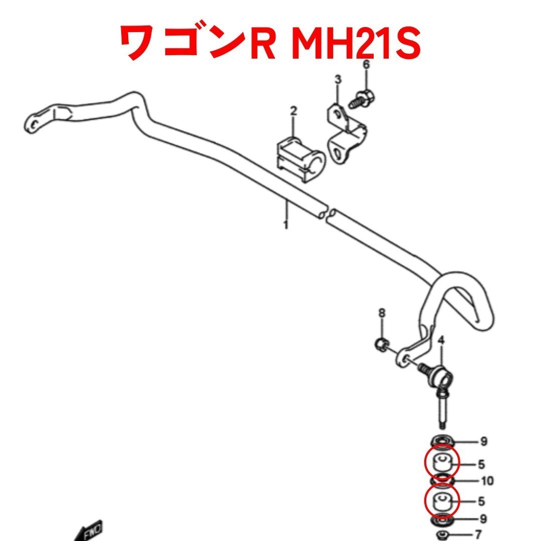 【耐加水分解性強化】エーテル系ウレタン採用／ワゴンR ジムニー エブリイ パレットへのリフレッシュに／スタビライザー用 強化ブッシュ③_画像4