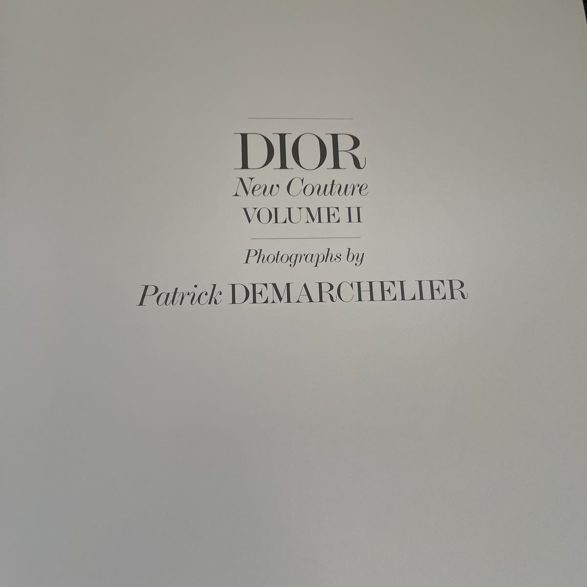 Dior ディオール 写真集 パトリック・デマルシュリエ ジョン