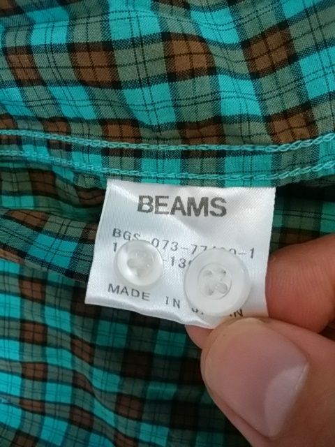 BEAMS short sleeves shirt M size 