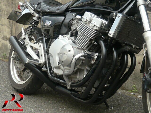 HONDA CB400FOUR NC36 ショート管 70π マフラー 黒_画像1