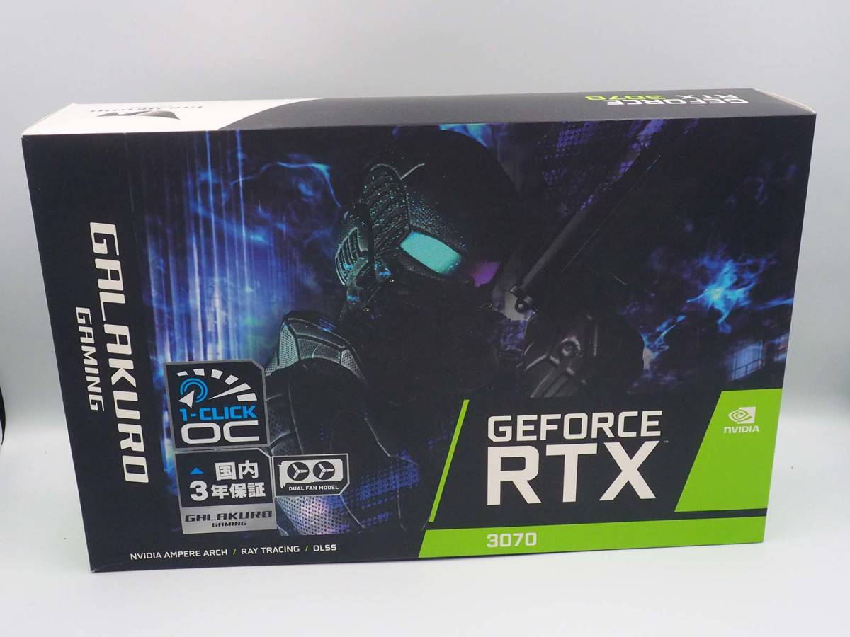 日本に 玄人志向 GG-RTX3070-E8GB/OC/DF2 ガラクロ RTX 3070 中古良品