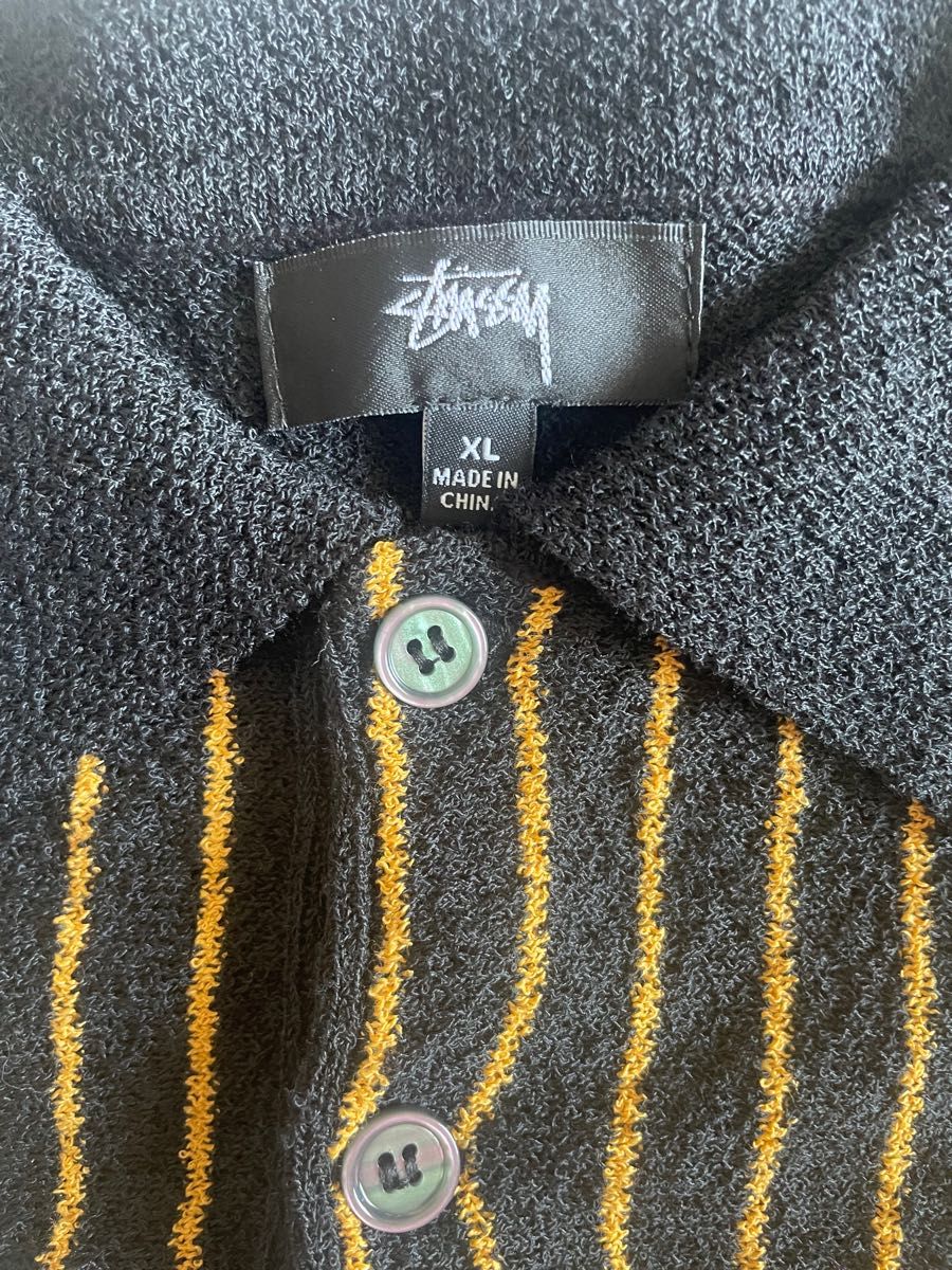 STUSSY TEXTURED SS POLO SWEATER ステューシーXL